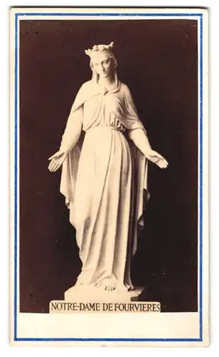 Fotografie unbekannter Fotograf, Ansicht Lyon, Statue auf der Basilika Notre Dame de Fourvière