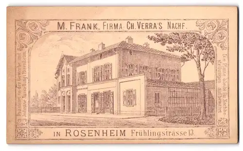 Fotografie M. Frank, Rosenheim, Frühlingstr. 13, Ansicht Rosenheim, Partie am Fotografischen Atelier