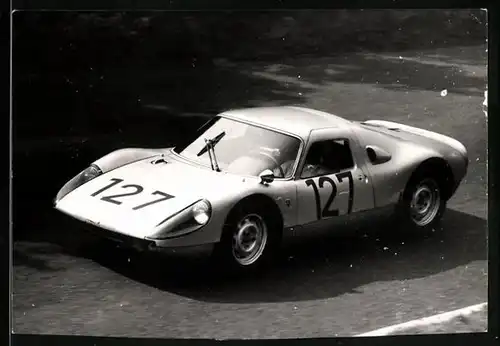 Fotografie Auto Porsche, Rennwagen Startnummer 127 beim 1000 KM Rennen Nürburgring