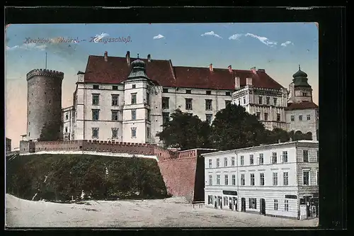 AK Krakau, Königsschloss mit Turm