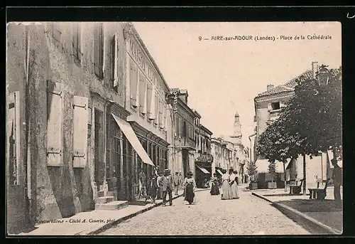 AK Aire-sur-Adour, Place de la Cathédrale