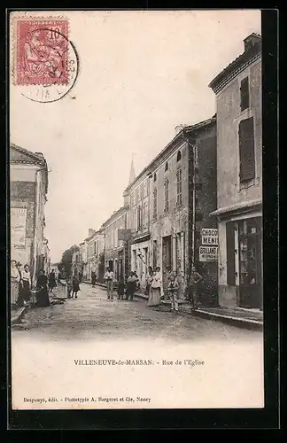 AK Villeneuve-de-Marsan, Rue de l`Eglise