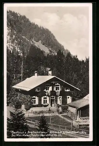 AK Oberstdorf /Allgäu, Gasthaus zur Breitachklamm