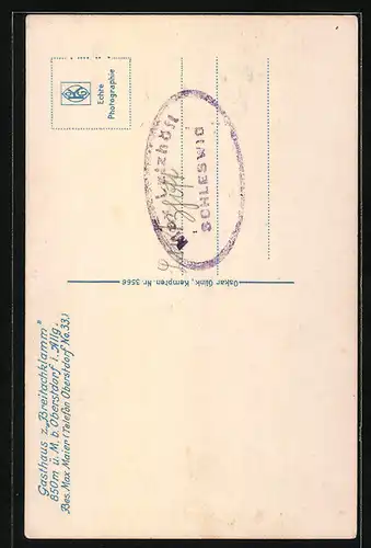 AK Oberstdorf /Allgäu, Gasthaus zur Breitachklamm