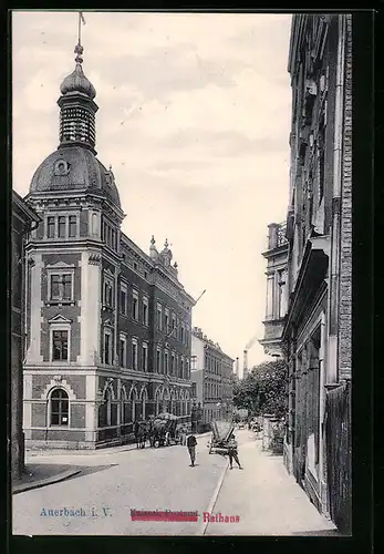 AK Auerbach i. V., Kaiserliches Postamt