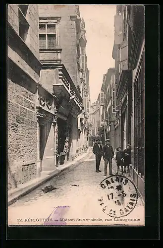 AK Périgueux, Maison du XVe siecle, Rue Limogeanne