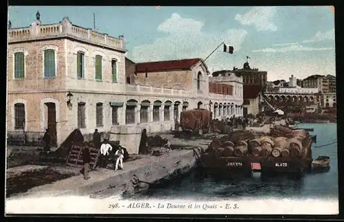 AK Alger, La Douane et les Quais