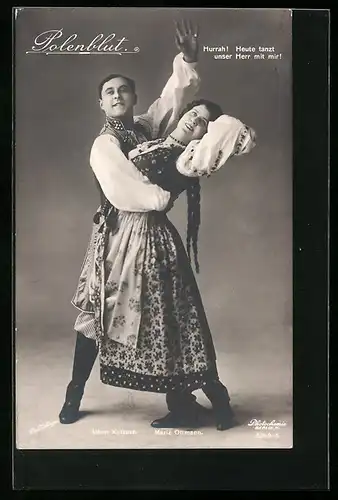 AK Operette Polenblut, Schauspieler Albert Kutzner und Marie Ottmann