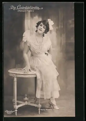 AK Operette Die Csardasfürstin, Schauspielerin Molly Wessely