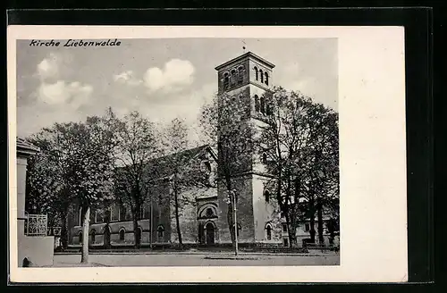 Foto-AK Liebenwalde, Die Kirche