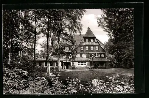 AK Dransfeld, Gasthaus und Pension Auf dem Hohen Hagen, Besitzer Wilhelm Bühre