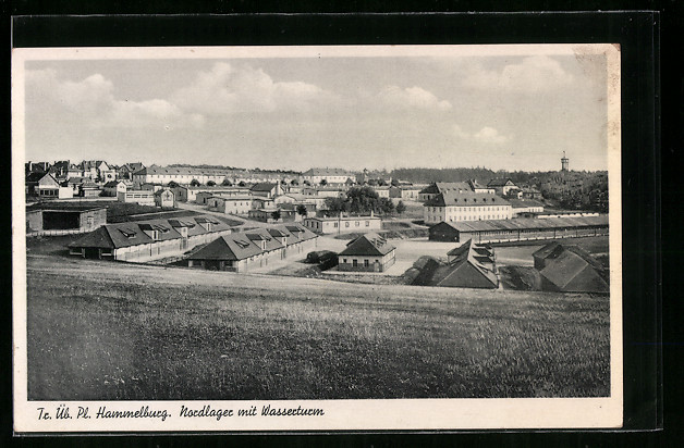 AK Hammelburg /Ufr., Truppenübungsplatz, Nordlager mit Wasserturm Nr ...