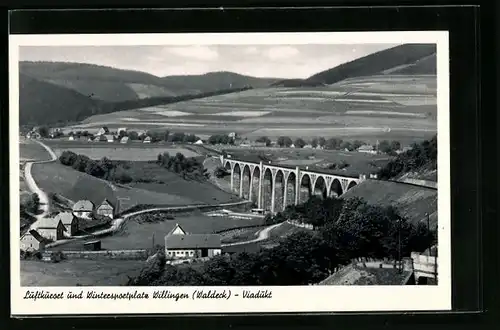 AK Willingen /Waldeck, Ortsansicht mit Viadukt