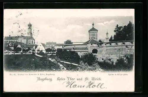 AK Augsburg, Rotes Thor und St. Ulrich