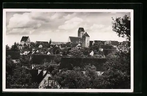 AK Leipheim a. D., Teilansicht aus der Vogelschau