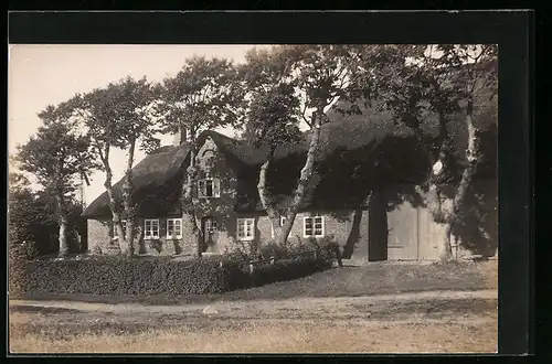 AK Nieblum, Reetdachhaus 1931