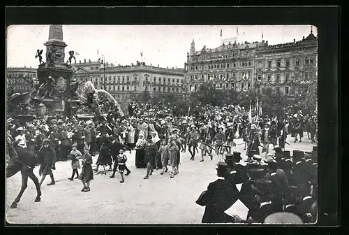 AK Leipzig, Historischer Festzug zur Universitäts-Jubelfeier 1909