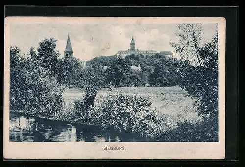 AK Siegburg, Uferpartie im Grünen