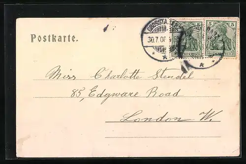 AK Bad Tabarz i. Thür., Ortspartie mit Bergen