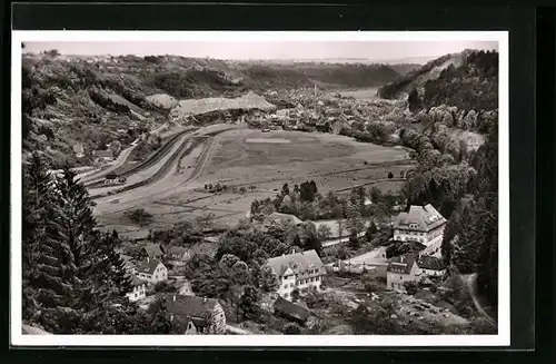 AK Sulz a. Neckar, Teilansicht aus der Vogelschau
