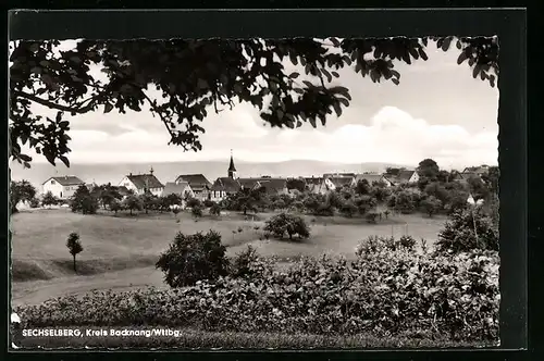 AK Sechselberg /Kreis Backnang, Totalansicht mit Kirche