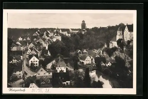 AK Haigerloch, Ortsansicht aus der Vogelschau