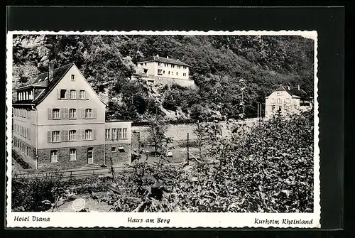 AK Bad Bertrich /SL, Hotel Diana, Haus am Berg, Kurheim Rheinland