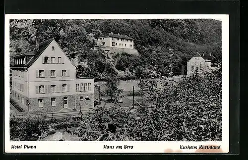 AK Bad Bertrich /SL, Hotel Diana, Haus am Berg, Kurheim Rheinland