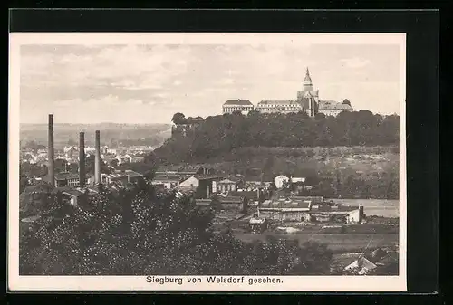 AK Siegburg, Ort von Wolsdorf gesehen