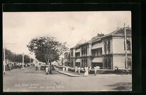 AK Colombo, York Street Corner, Towards Fort Railway Station