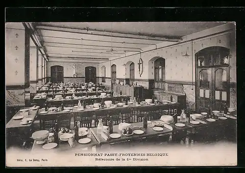 AK Passy-Froyennes, Pensionnat Passy-Froyennes Belgique, Réfectoire de la 1er Division