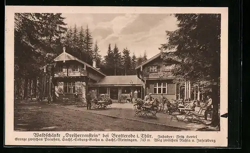 AK Brotterode i. Thür., Waldschänke Dreiherrenstein