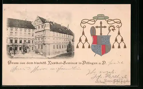 AK Dillingen a. D., bischöfl. Klerikal-Seminar, Wappen