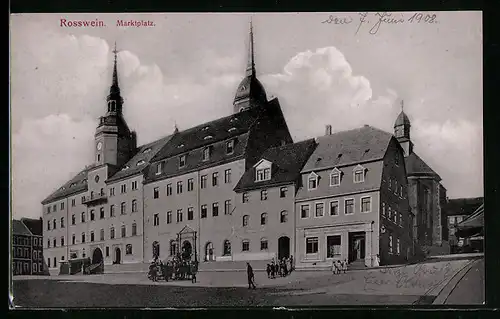 AK Rosswein, Gebäude am Marktplatz