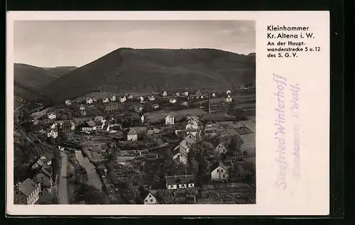 AK Kleinhammer b. Altena, Totalansicht aus der Vogelschau