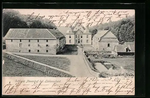 AK Lüdenscheid, Schloss Neuenhof aus der Vogelschau