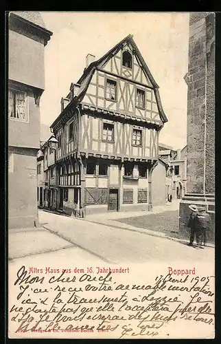 AK Boppard, Altes Haus aus dem 16. Jahrhundert