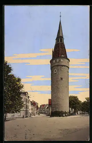 AK Kitzingen a. Main, Falterstrasse mit Falterturm