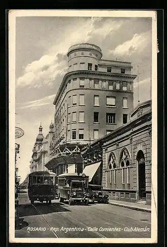 AK Rosario, Calle Corrientes, Club Alemán