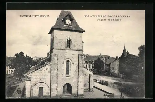 AK Champagnac-les-Mines, Facade de l`Eglise