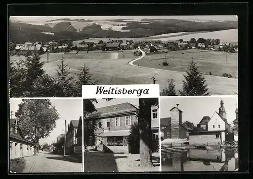 AK Weitisberga /Krs. Lobenstein, Gesamtansicht, Strassenpartie