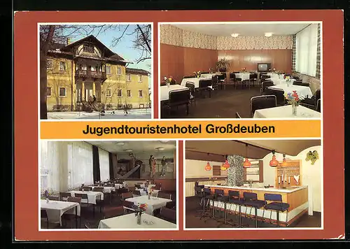 AK Grossdeuben /Kr. Leipzig, Jugendtouristenhotel von innen und aussen