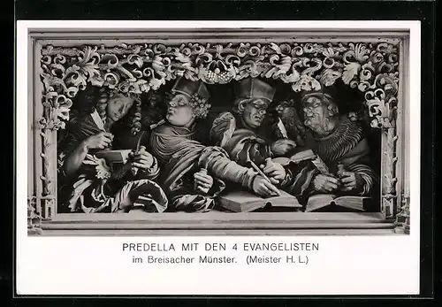 AK Breisach a. Rh., Predella mit den 4 Evangelisten