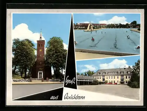 AK Quickborn, Kirche, Schwimmbad