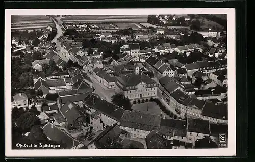 AK Ohrdruf in Thüringen, Teilansicht mit Strassenpartie