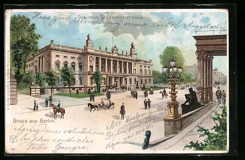 Lithographie Berlin, Das neue Abgeordnetenhaus
