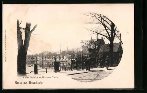 AK Neumünster, Hinterm Teich mit Kieler Brücke