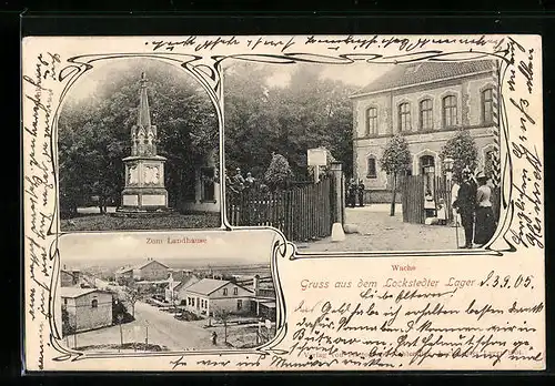 AK Lockstedt, Lockstedter Lager - Denkmal, Wache, Zum Landhause