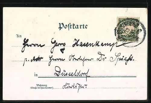 Lithographie Kissingen, Ortsansicht, Conversationsgebäude