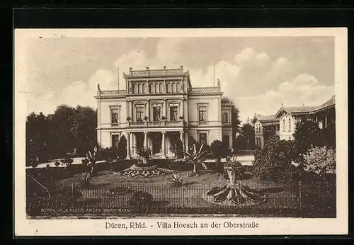 AK Düren /Rhld., Villa Hoesch an der Oberstrasse
